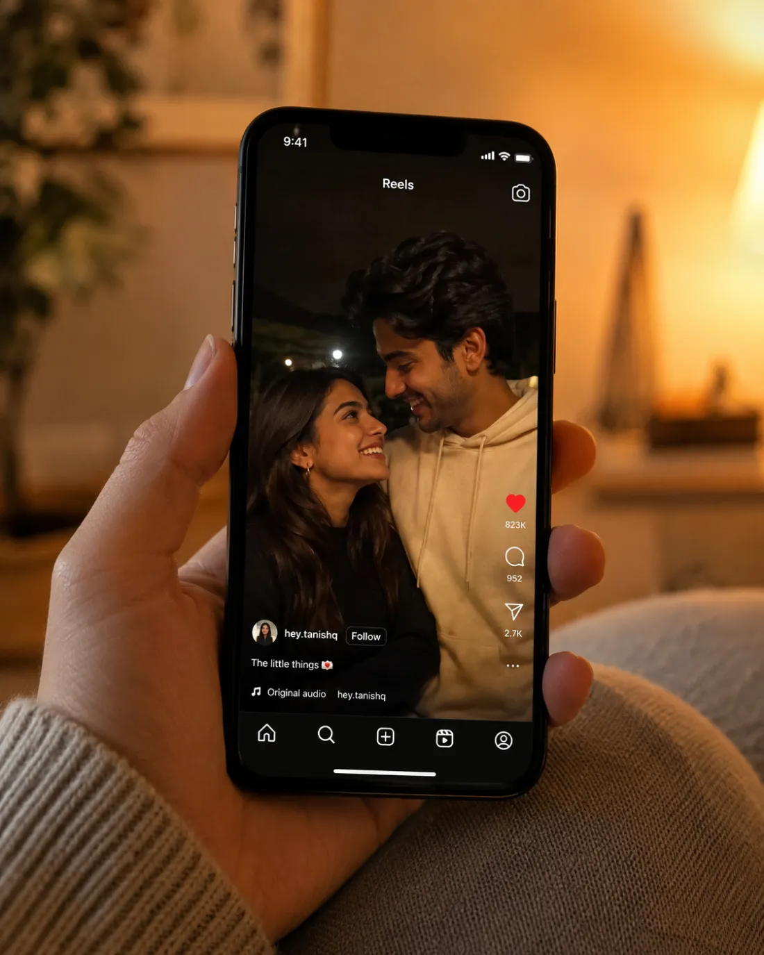 A vertical couple video ready for Reels, Shorts and TikTok