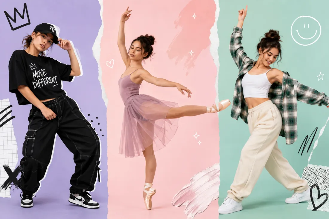 A grid of trending dance moves in the dance library