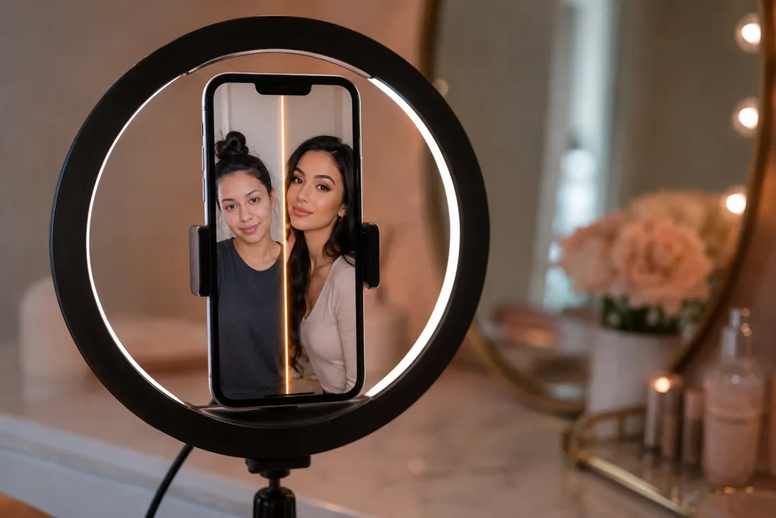 A vertical glow-up reveal video ready for Reels, Shorts and TikTok