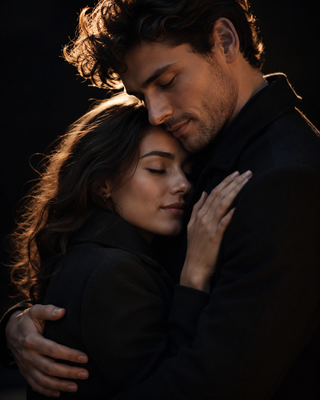 A single portrait animated into a warm, affectionate hug