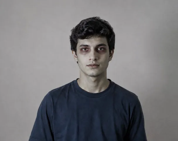 A recognizable portrait with a full zombie makeup transformation