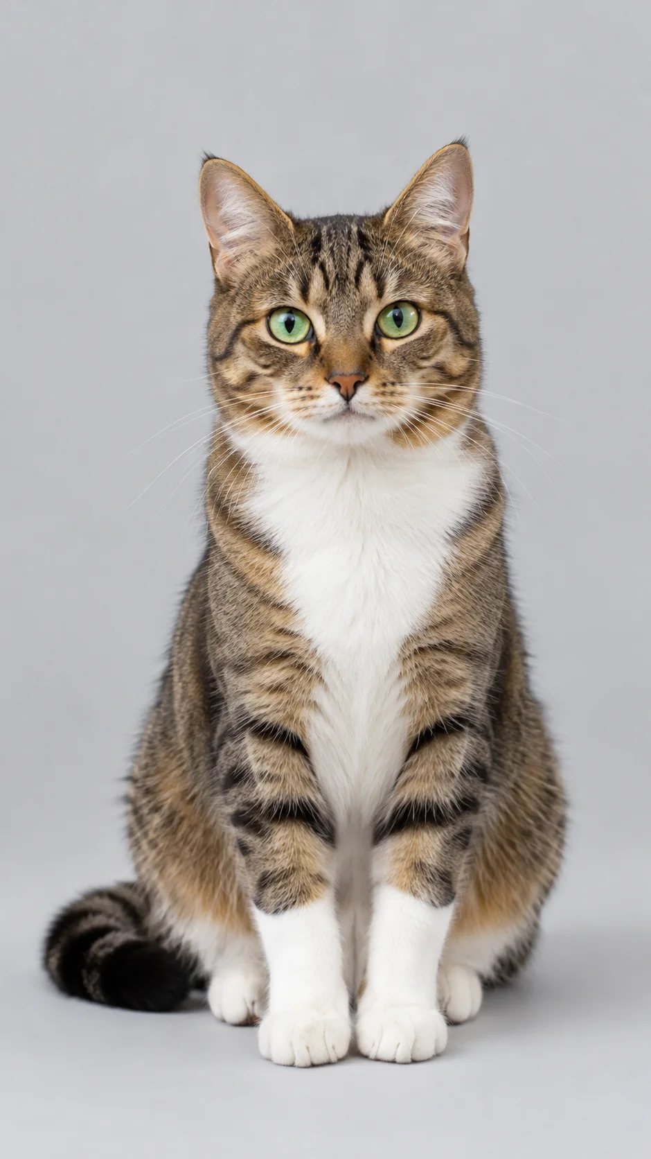 Fictional tabby cat photo used for the displayed slow-clap video