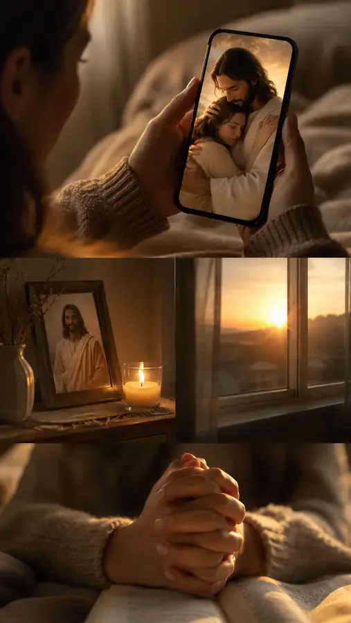 Examples of meaningful moments made into a Jesus hug from a photo