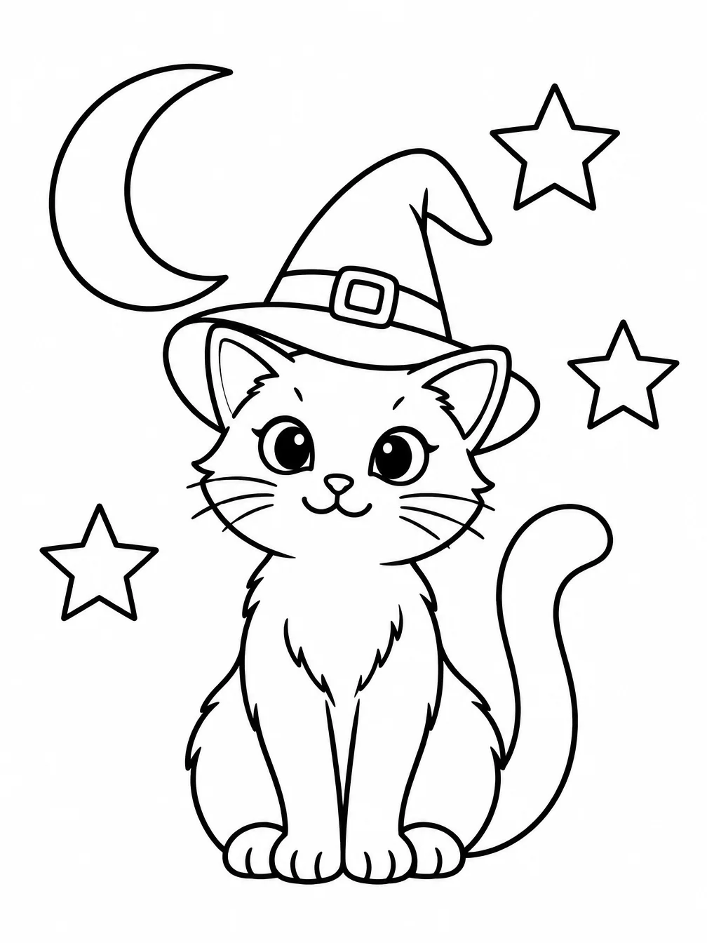 Cat and moon