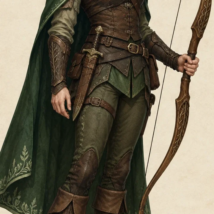 RPG Character example for checking the finished details