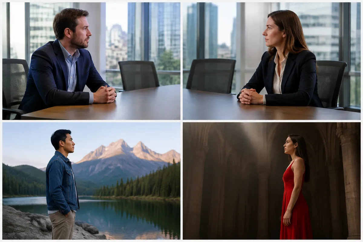 A first-and-last-frame continuity checklist comparing subject identity, scale, camera path, lighting, geometry, aspect ratio, and endpoint composition