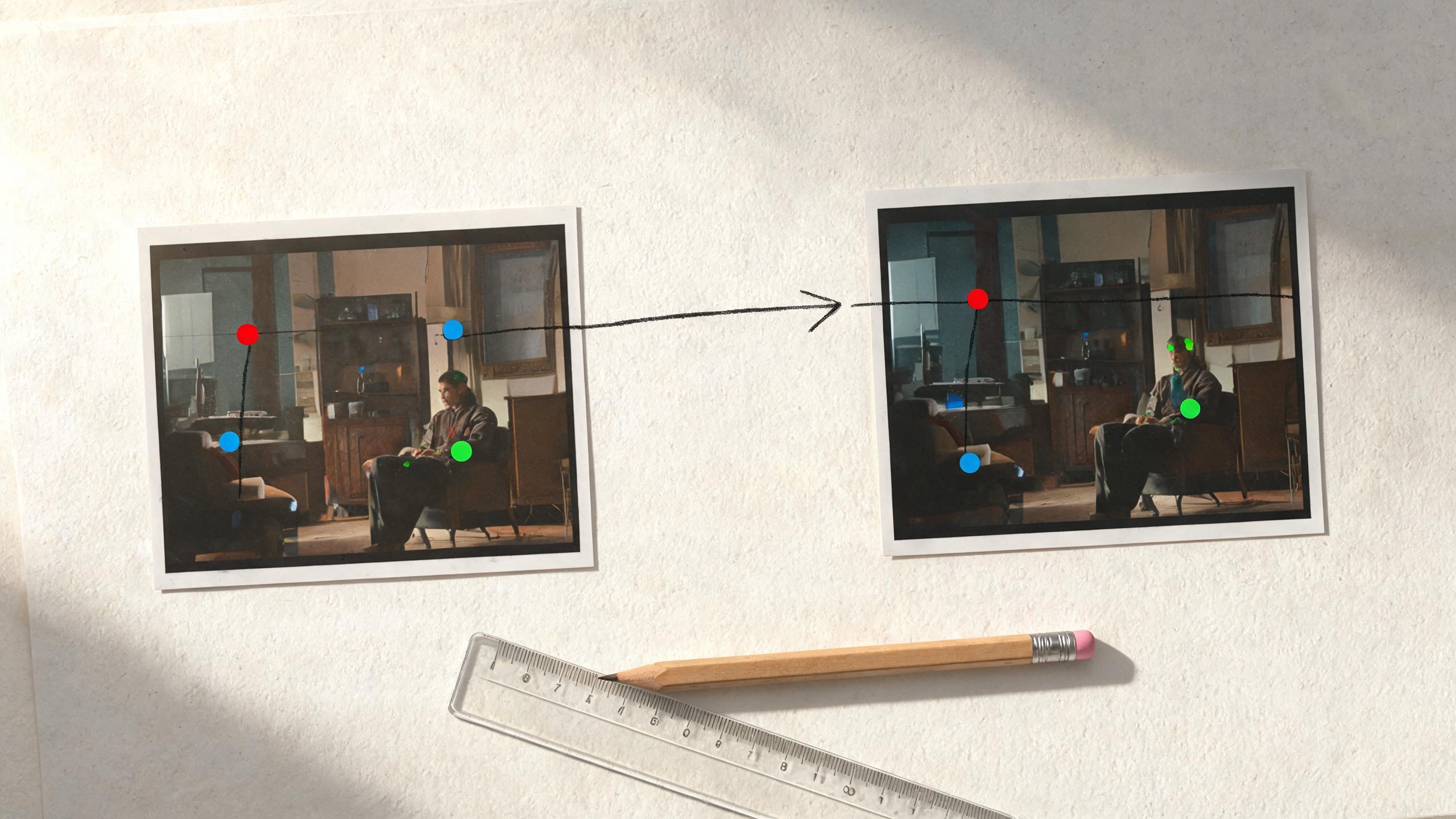 A practical editor’s handoff sheet shows one approved video ending frame, a compact list of subject camera and lighting anchors, and a clearly labeled next-shot decision