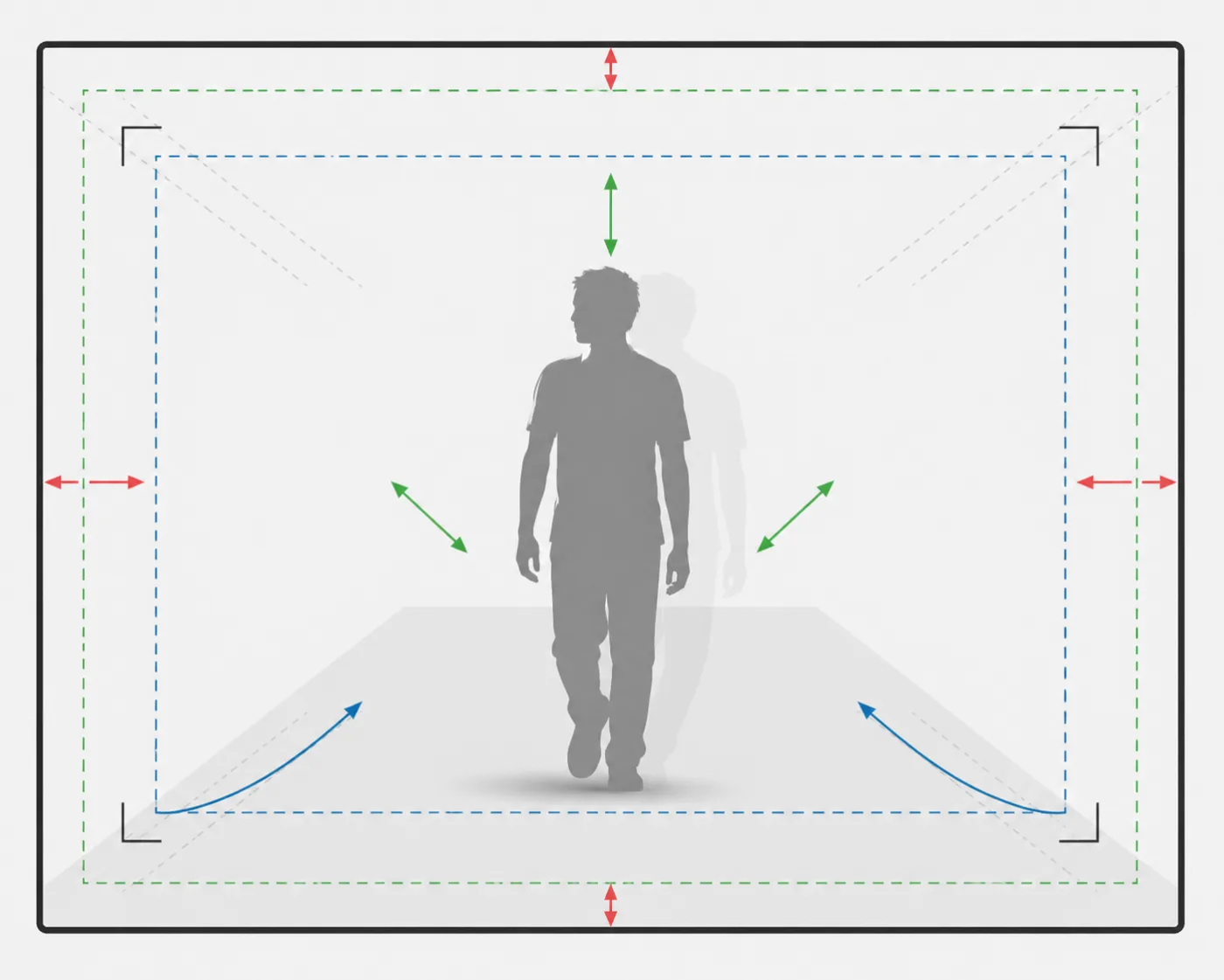 A clean product scene with clear subject separation, safe frame margins, and simple motion arrows, no text or logos