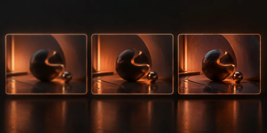 Three video-frame previews side by side showing differing image-to-video render quality from three models