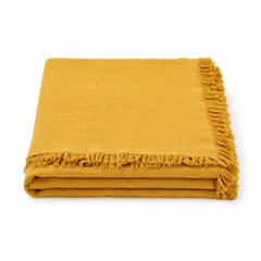 Reference 2: mustard linen throw